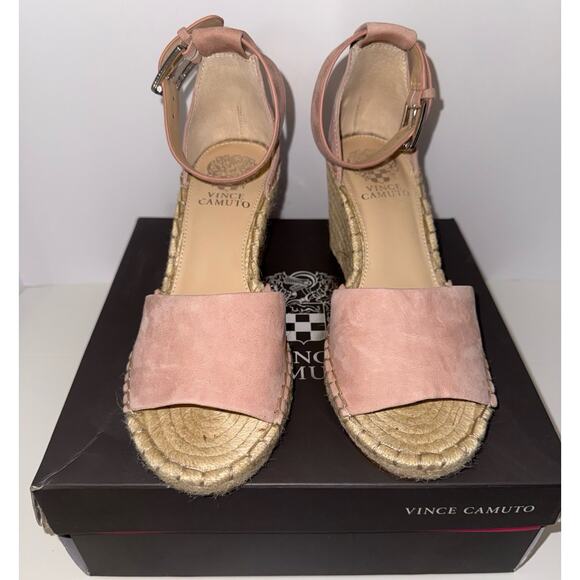 Vince Camuto Leera Wedge Sandals Women’s 7.5 M Precious Espadrille Ankle Strap - Picture 1 of 8